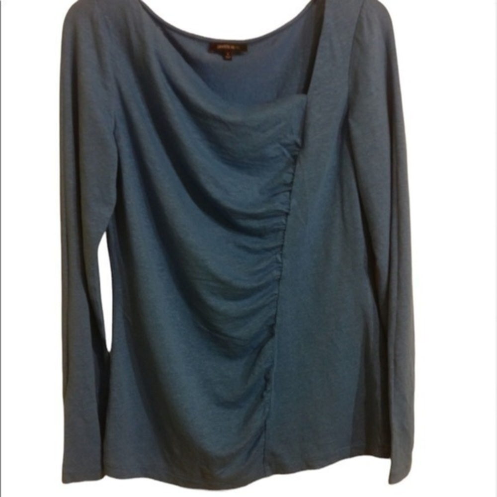 NWOT Lafayette 148 Ruched Top, Size Large